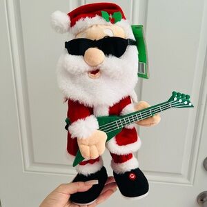 NWT holiday living animated christmas rockin santa plush 🎅🏼🤘🎸